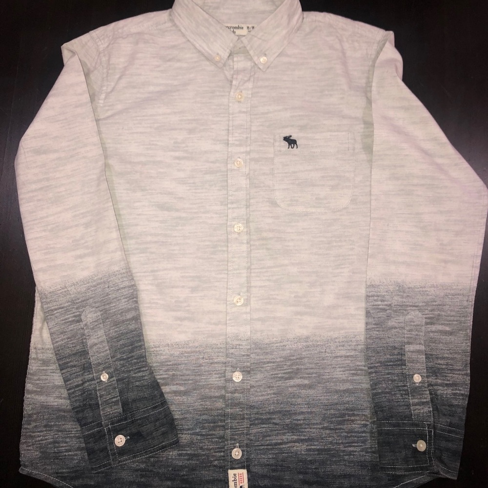 Boys Abercrombie kid ombre button down shirt 15/16